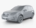 Subaru Forester (US) 2015 3d model clay render