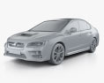 Subaru WRX 2017 3d model clay render