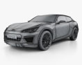 Subaru Cross Sport 2014 3D 모델  wire render