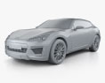 Subaru Cross Sport 2014 Modèle 3d clay render