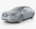 Subaru Legacy 2017 3D-Modell clay render