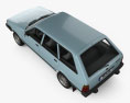 Subaru Leone estate 1978 3D 모델  top view