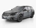 Subaru Outback SX 2014 3d model wire render