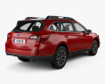 Subaru Outback 2018 3D 모델  back view