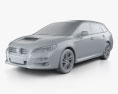 Subaru Levorg 1996 3D-Modell clay render