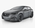 Subaru Impreza пятидверный hatcback 2016 3D модель wire render
