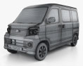 Subaru Dias Wagon 2015 3D 모델  wire render