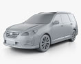 Subaru Exiga Crossover 7 2018 3d model clay render