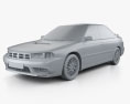 Subaru Legacy 1998 3d model clay render