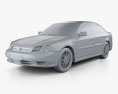 Subaru Legacy 2003 3D модель clay render