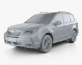 Subaru Forester XT Touring 2019 3d model clay render