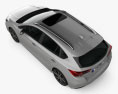 Subaru Impreza 5门 掀背车 2019 3D模型 顶视图