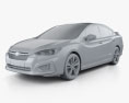 Subaru Impreza sedan 2019 3D-Modell clay render