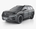 Subaru Ascent SUV 2020 3d model wire render