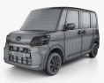 Subaru Chiffon 2020 3D模型 wire render