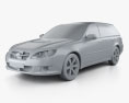 Subaru Legacy 旅行車 2009 3D模型 clay render