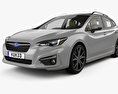 Subaru Impreza 5ドア ハッチバック HQインテリアと 2019 3Dモデル