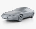 Subaru SVX HQインテリアと 1997 3Dモデル clay render