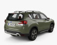 Subaru Forester Touring з детальним інтер'єром 2021 3D модель back view