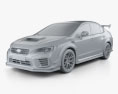 Subaru WRX STI S209 US-spec 2022 3D-Modell clay render