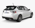 Subaru Impreza WRX STI HQインテリアと 2014 3Dモデル 後ろ姿