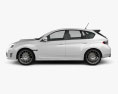 Subaru Impreza WRX STI mit Innenraum 2014 3D-Modell Seitenansicht