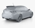 Subaru Impreza WRX STI з детальним інтер'єром 2014 3D модель