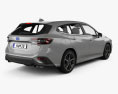 Subaru Levorg 2023 3D模型 后视图