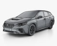 Subaru Levorg 2023 3D模型 wire render