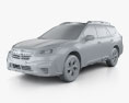 Subaru Outback Touring 2023 3d model clay render