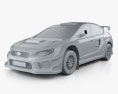 Subaru WRX Rally 2024 Modello 3D clay render