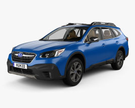 Subaru Outback Touring mit Innenraum 2023 3D-Modell