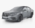 Subaru Legacy 2022 3D模型 wire render