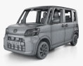Subaru Chiffon 带内饰 2020 3D模型 wire render