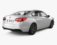 Subaru Legacy with HQ interior 2022 3d model back view