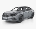 Subaru Legacy with HQ interior 2022 3d model wire render