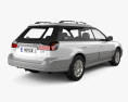 Subaru Outback H6 2004 3D模型 后视图
