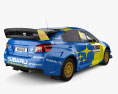 Subaru WRX VT20R Rally mit Innenraum 2023 3D-Modell Rückansicht
