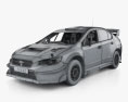 Subaru WRX VT20R Rally インテリアと 2023 3Dモデル wire render