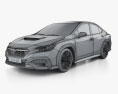 Subaru WRX 2024 3d model wire render