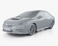 Subaru WRX 2024 3D 모델  clay render