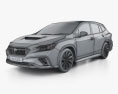 Subaru WRX Sportwagon tS Sport 2024 3D модель wire render