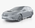 Subaru WRX Sportwagon tS Sport 2024 Modello 3D clay render