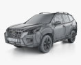 Subaru Forester Wilderness US-spec 2024 3Dモデル wire render