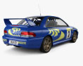 Subaru Impreza купе 22B Rally з детальним інтер'єром 2000 3D модель back view