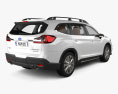 Subaru Ascent Touring з детальним інтер'єром та двигуном 2021 3D модель back view