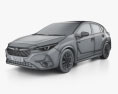 Subaru Impreza RS 2024 3D модель wire render
