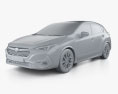 Subaru Impreza RS 2024 Modello 3D clay render
