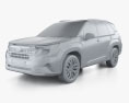 Subaru Forester Sport 2024 3D 모델  clay render