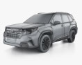 Subaru Forester Touring 2024 3D 모델  wire render